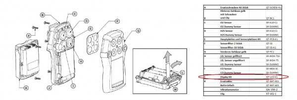 QT-LCD-K1 Ersatz Display LED für Quattro