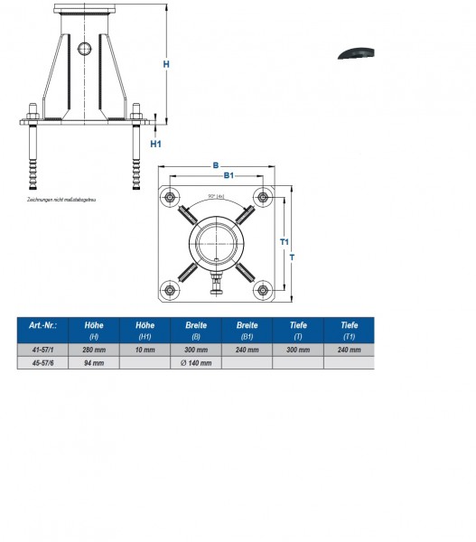 Ikar Bodenhülse 2.0 für Auslegerarme AASS1-4 /ASS-1
