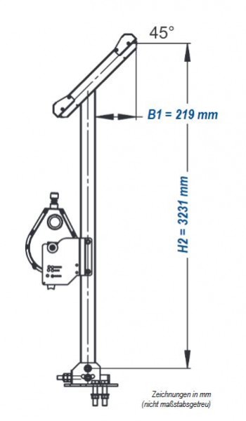 Ikar Auslegearm AASS-M für Mannloch