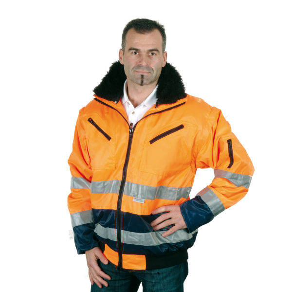 Warnschutzjacke Allgäu 4 in 1 orange/marine