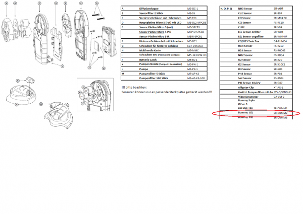SR-DUMM 2 Sensor-Dummy für BW Technologies Geräte