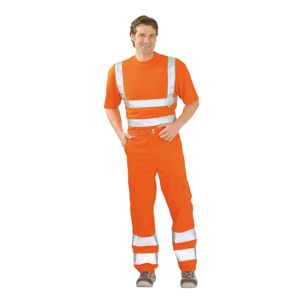 Warnschutz Bundhose uni orange Kl.2