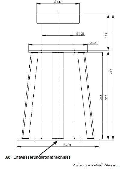 Ikar versenkbare Bodenhülse für Auslegerarme AASS1-4 /ASS-1