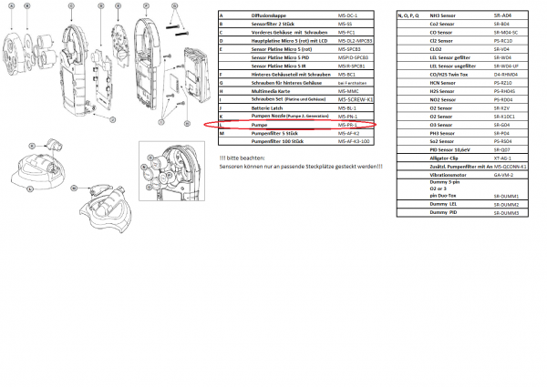 M5-PR-1 Pumpe für Gaswarngerät Micro 5 von Honeywell