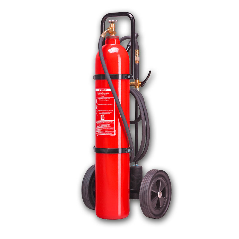 Fahrbarer Kohlendioxid CO2 - Feuerlscher 10 kg DKA KS10 | security@work