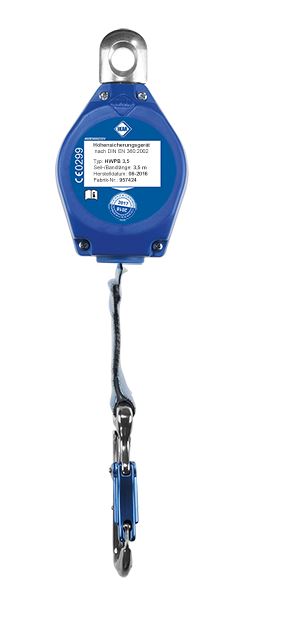 BOVDC Höhensicherungsgerät Einziehbar 7m – CE-zertifiziert, Automatische Verriegelung, Bis 150kg (Gelb)