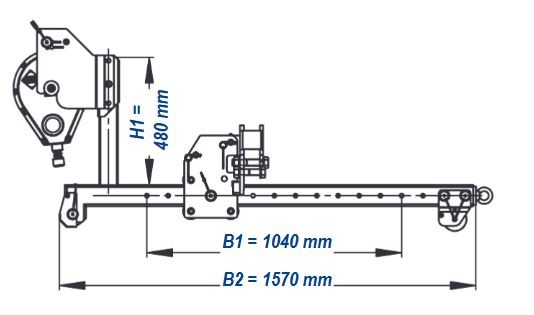 Ikar Auslegearm AASS-MW für Mannloch