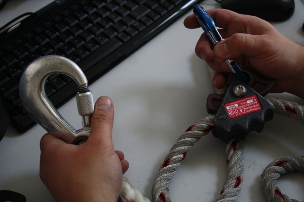 Prüfung mitlaufendes Auffanggerät