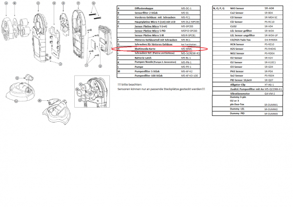 M5-MMC Multimedia Speicherkarte für Gaswarngerät Micro 5