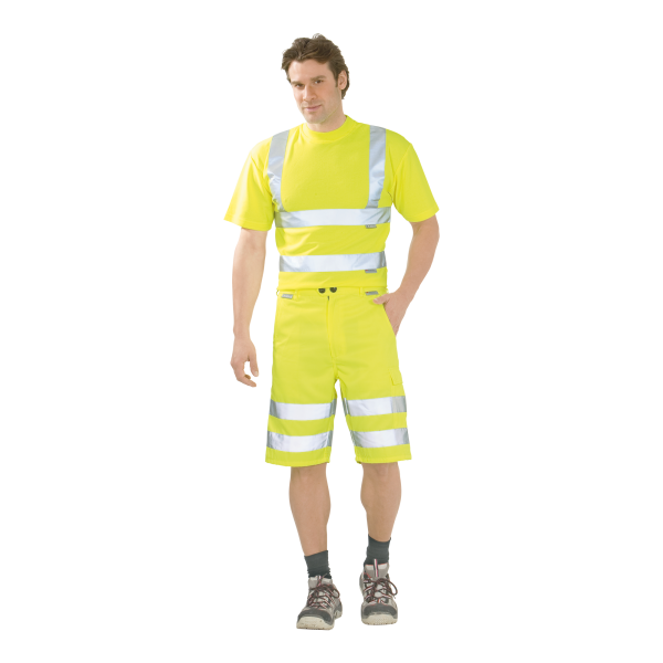 Warnschutz Shorts uni gelb Kl.1