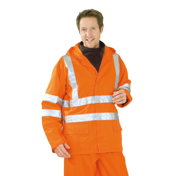 Warnschutz Regenjacke uni orange