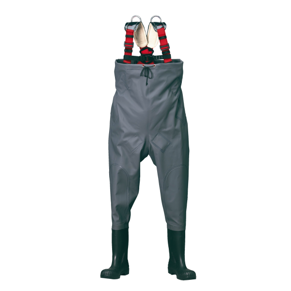 Kanalarbeiterhose mit Auffanggurt und Rettungsösen