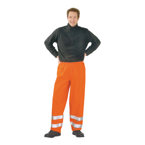 Warnschutz Regen-Bundhose uni orange