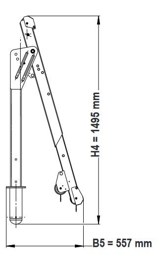 Ikar Fahrzeugauslegearm ASS-2 mit Bodenhülse