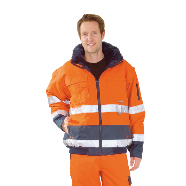 Warnschutz Comfortjacke kontrast orange/marine