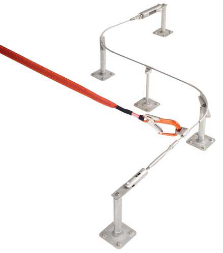 Flachdachabsturzsicherung Seilsystem