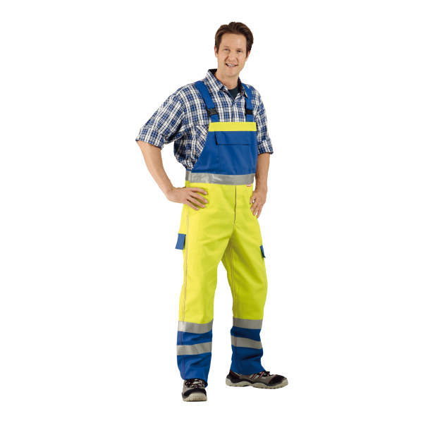 Major Protect Latzhose gelb/kornblau