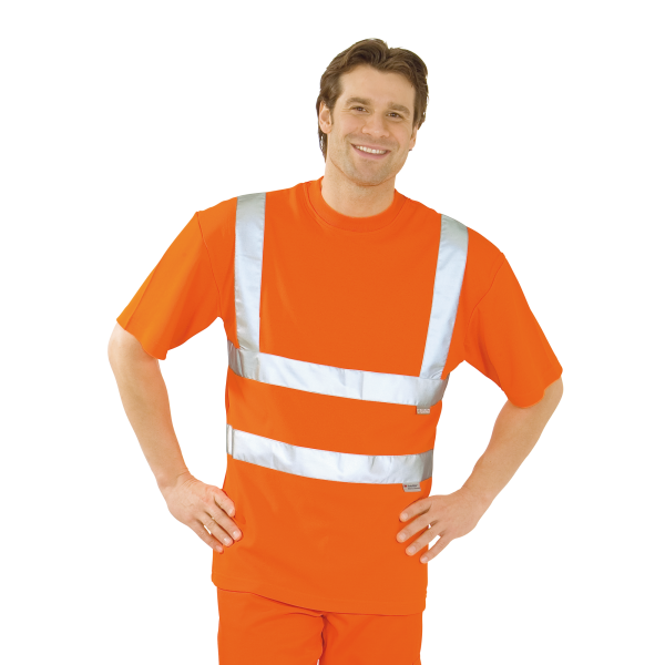 Warnschutz T-shirt uni orange Kl.2