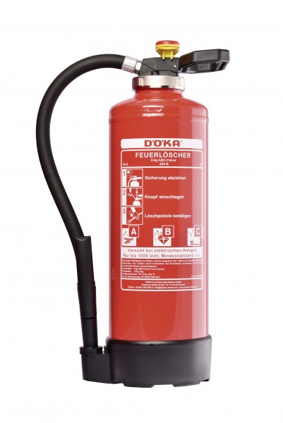 Pulveraufladefeuerlöscher 6 kg