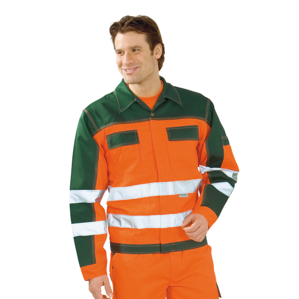 Warnschutz Bundjacke orange-grün Kl.2