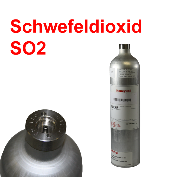 Kalibriergas SO2 Schwefeldioxid für Gaswarngeräte
